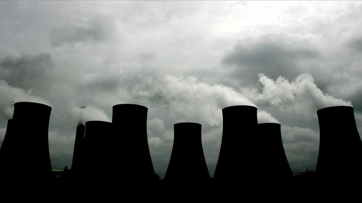 Emisiones contaminantes en la planta de carbón de Radcliffe, en el centro de Inglaterra.