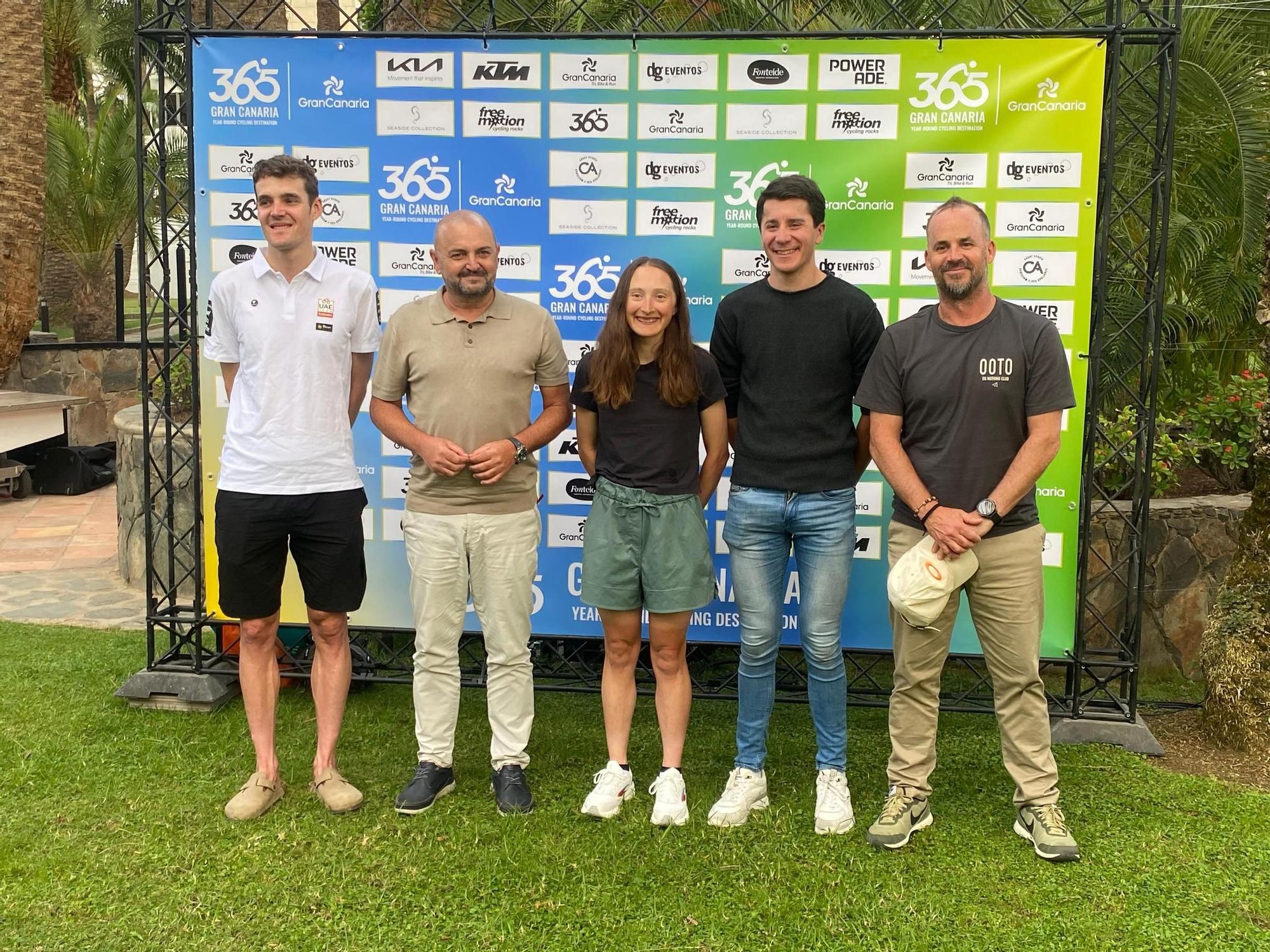 Pavel Sivakov, Carlos Álamo, Magdeleine Vallieres, Cian Uijtdebroeks y Daniel González.