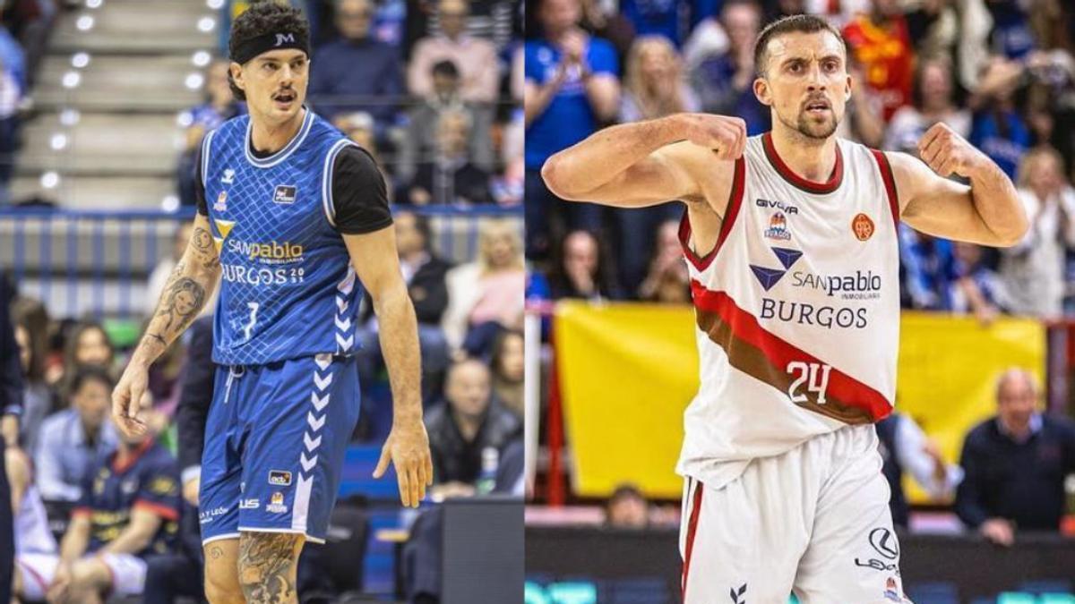 Juan Rubio y Joe Cremo en sus respectivas etapas con el San Pablo Burgos.
