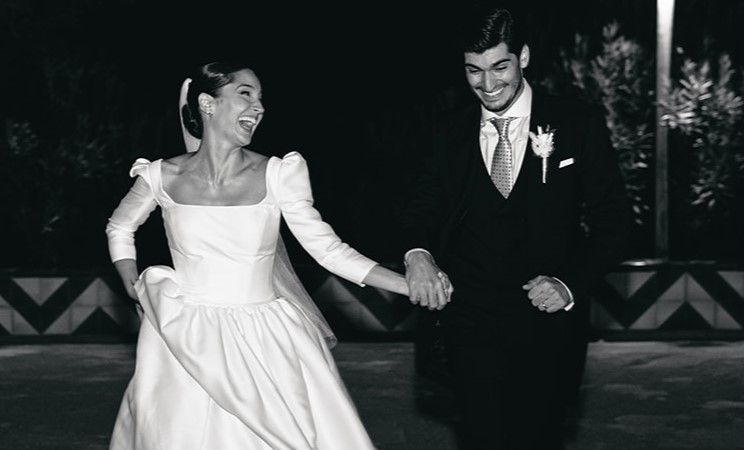 Boda de Carla Colprim, corte de honor 2022, y Franck Llorach