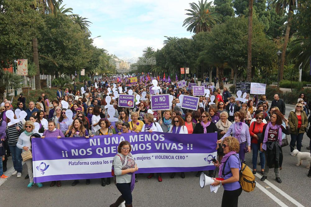 Manifestación contra la violencia de género en Málaga