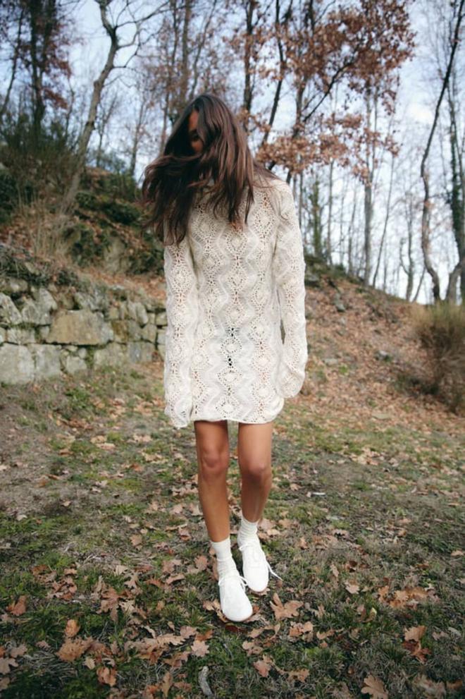 Vestido de crochet, de Zara
