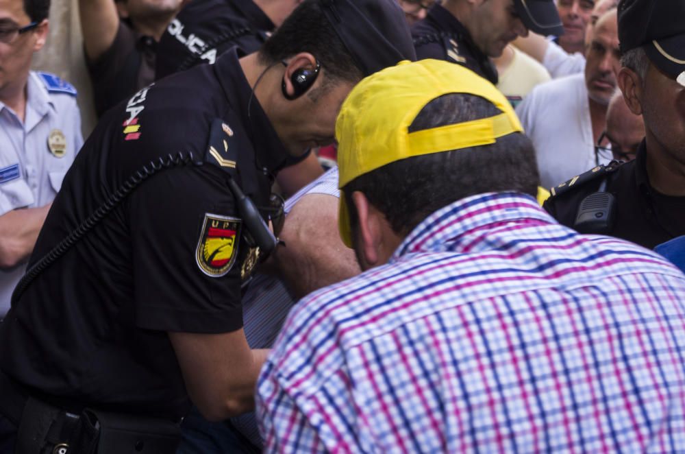 Tensión en la protesta de los agricultores