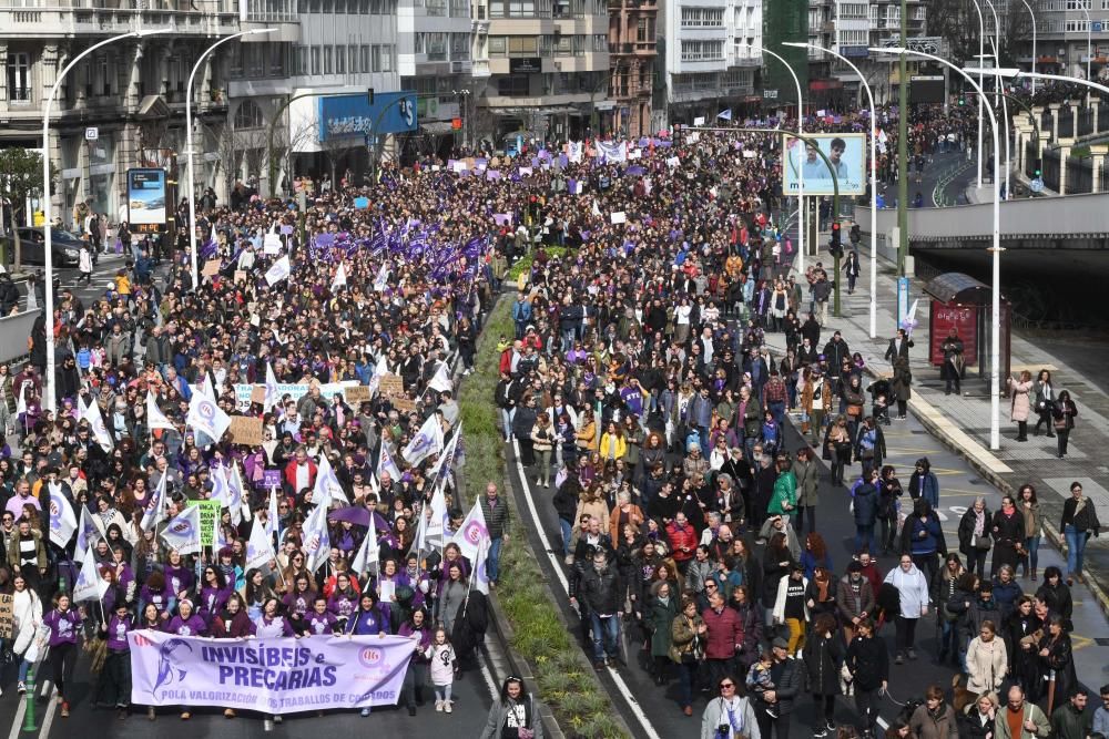 13.000 personas en el 8-M de A Coruña