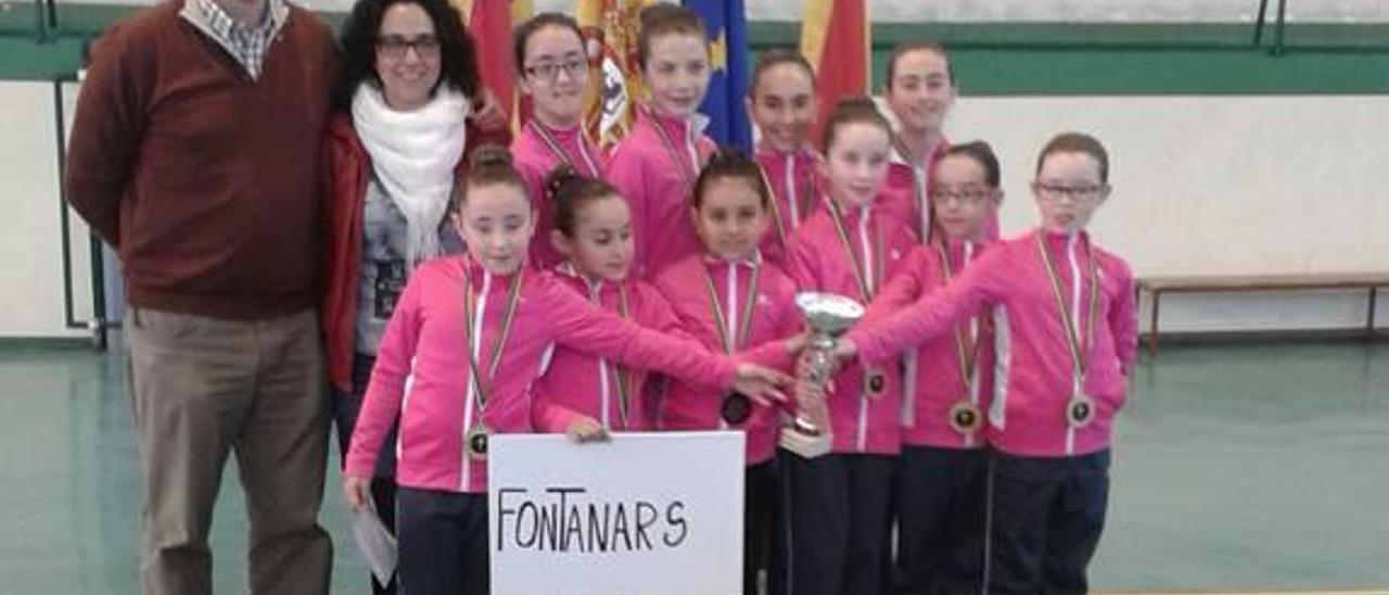 El club de gimnasia rítmica de Fontanars gana la liga de la Vall