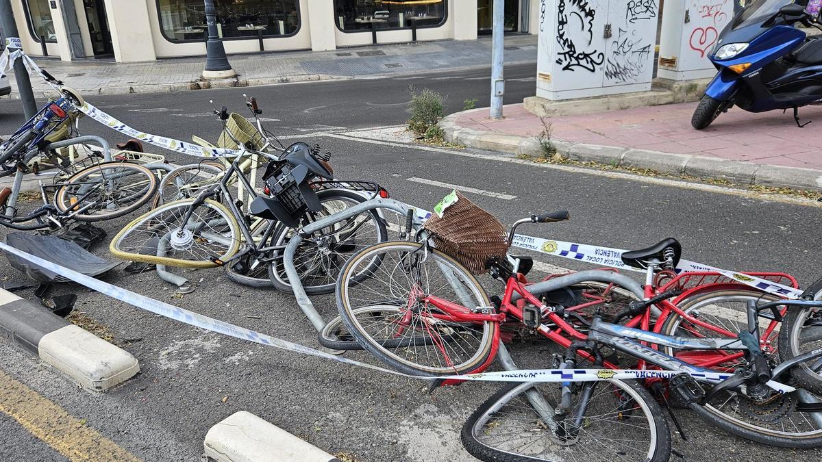 Las bicicletas destrozadas