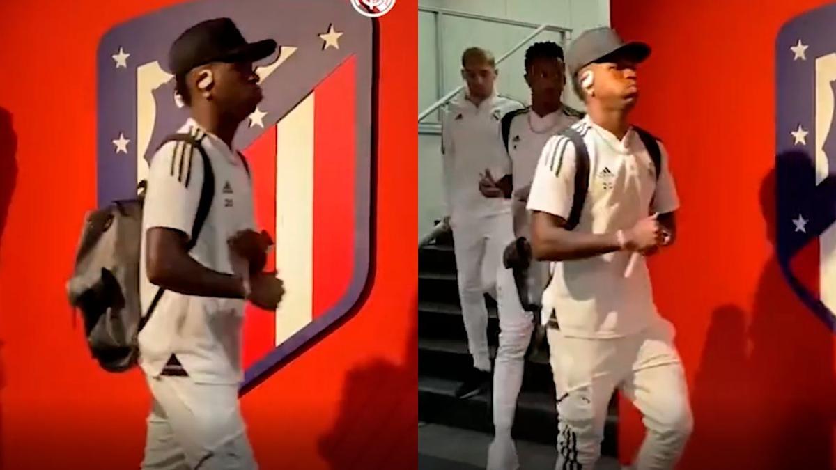 Vinicius Jr. entra bailando a vestuarios