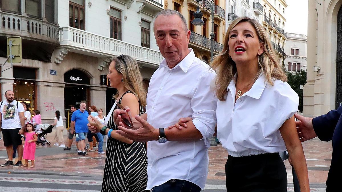 Joan Baldoví y Yolanda Díaz, hace unos meses en València