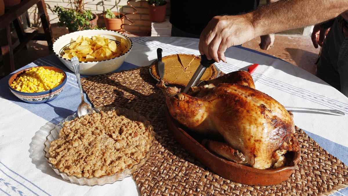 Menú de una celebración de Acción de Gracias.