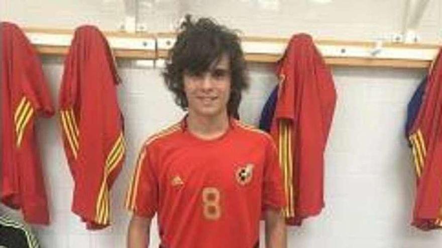 Ferreras, con la camiseta de la Selección Española.