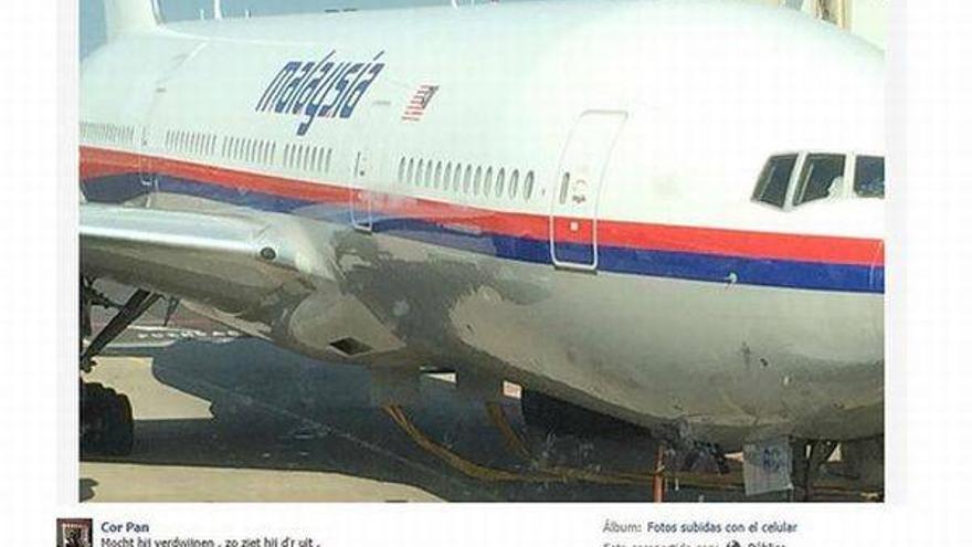 Un pasajero fotografió el avión de Malaysia Airlines &quot;por si desaparece&quot;