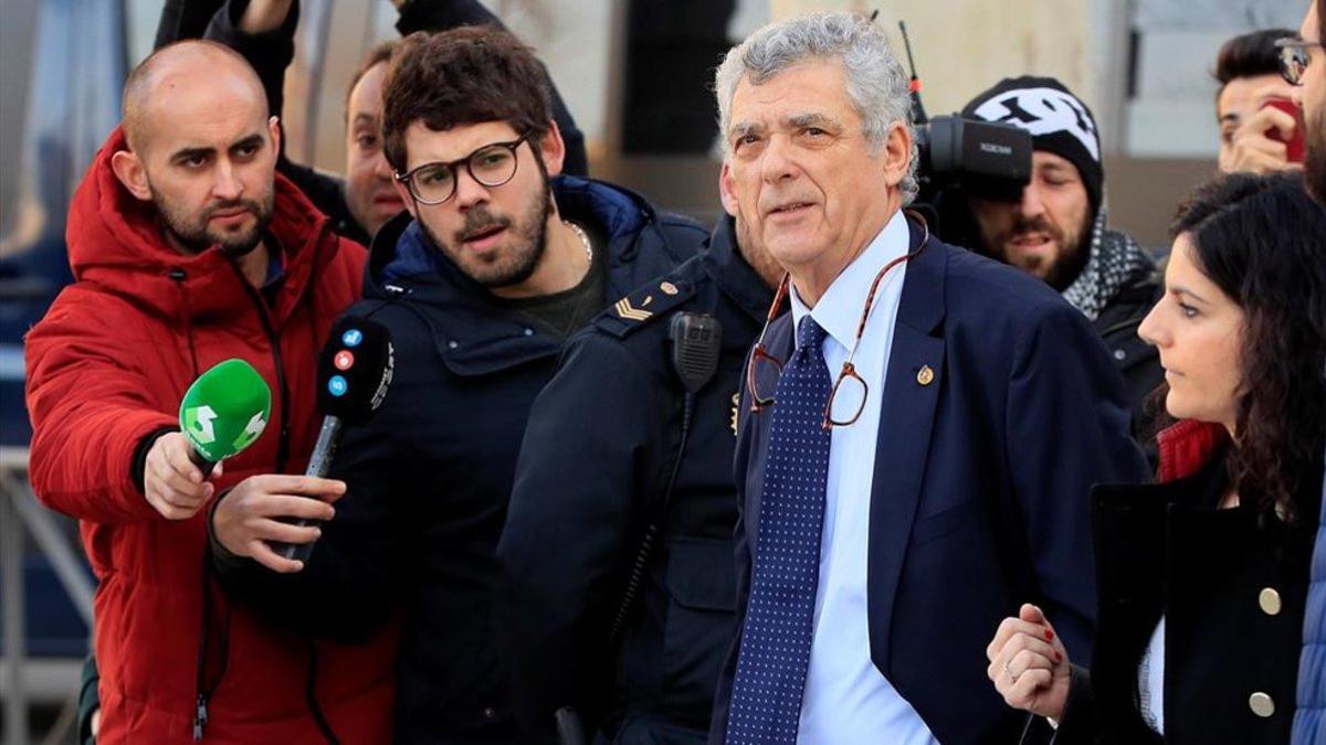 Ángel María Villar llega a la Audiencia Nacional para declarar como investigado por el caso Soule