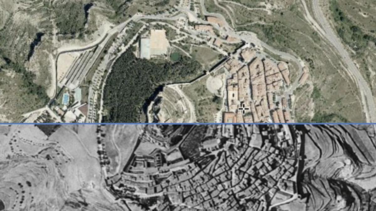 Evolución de Morella vista desde el cielo