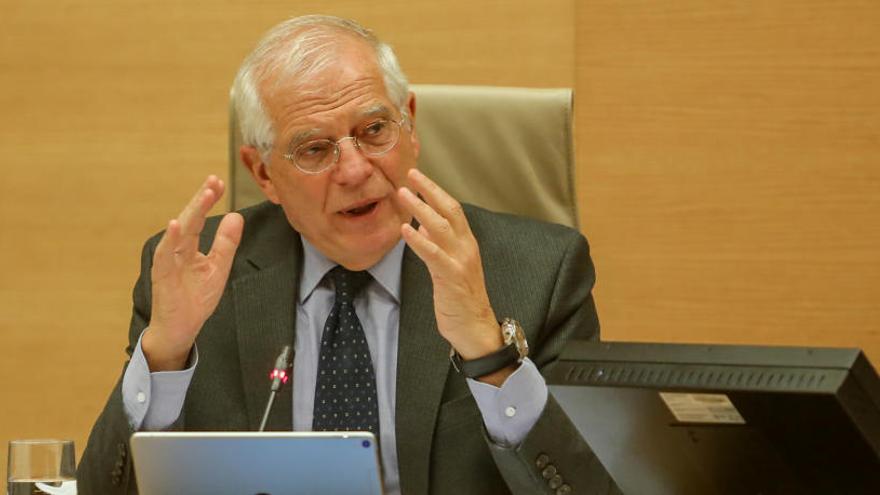 Borrell, durante una comparecencia.