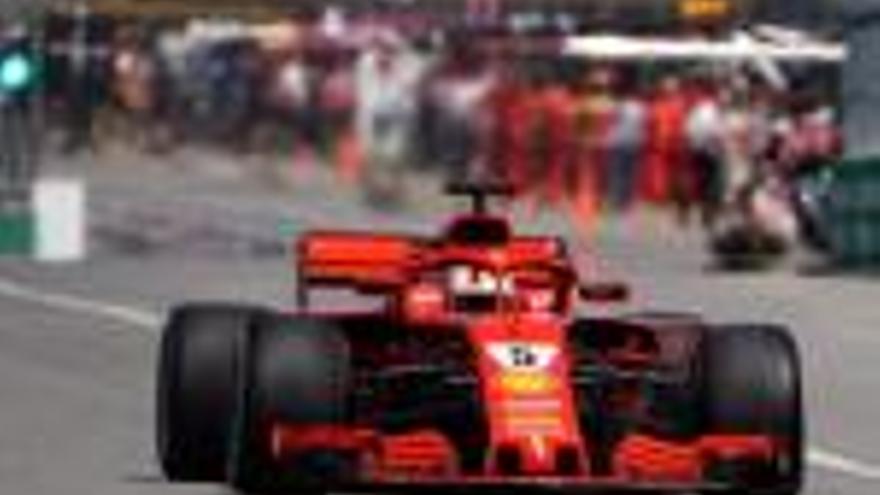 Sebastian Vettel, durant la qualificació d&#039;ahir.