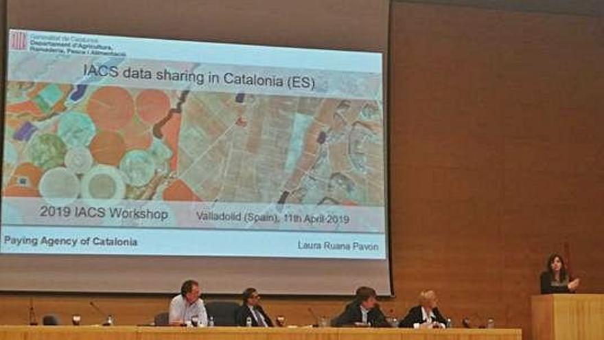 Un moment de la ponència «IACS data sharing in Catalonia», celebrada a Valladolid.