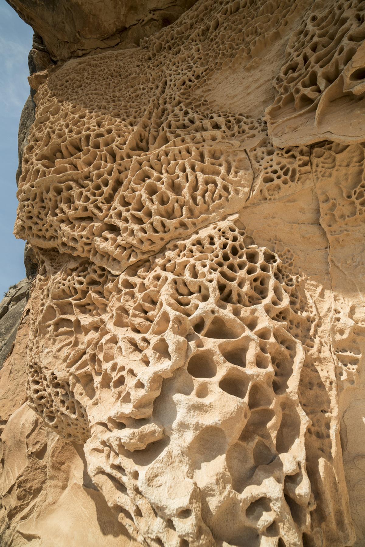Erosión en la roca y monte Arabi, Yecla, Murcia