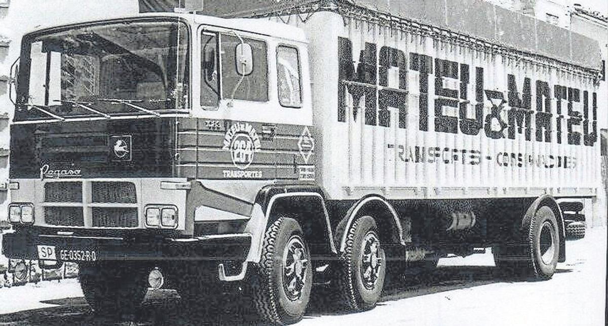 Imagen de destino de un camión de la empresa de transportes Mateu &amp; Mateu.
