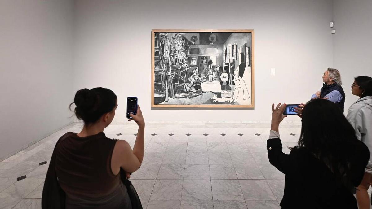 Visitantes en el Museu Picasso, durante La Nit dels Museus