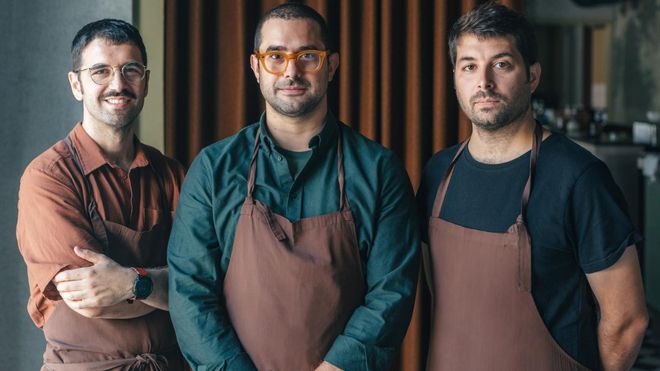 Carlos Henriques,  Luka Balac y Albert Franch, los tres socios del restaurante Nolla.