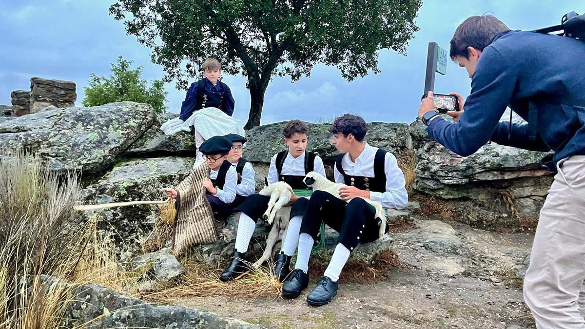 Niños participantes en el villancico "El pastor dormilón"