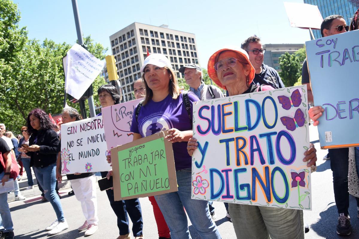 Las trabajadoras del hogar han vuelto a exhibir su músculo.