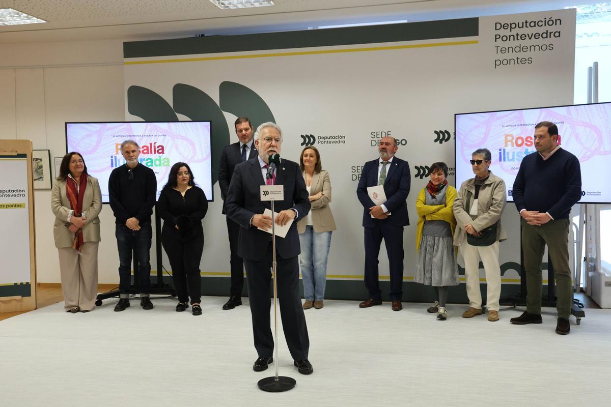 A Deputación leva a Vigo «Rosalía Ilustrada», unha exposición con 35 obras que reinterpretan a autora desde a arte gráfica