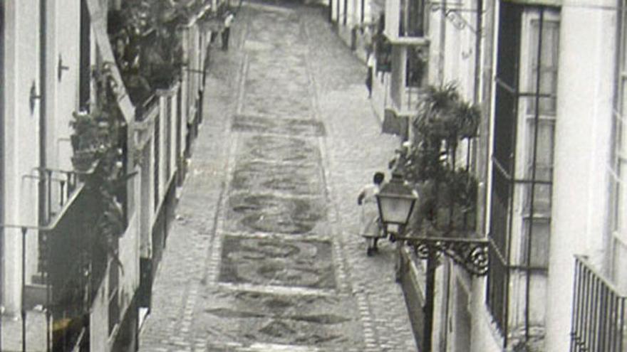 Calle Cabello, a comienzos de los años 60.