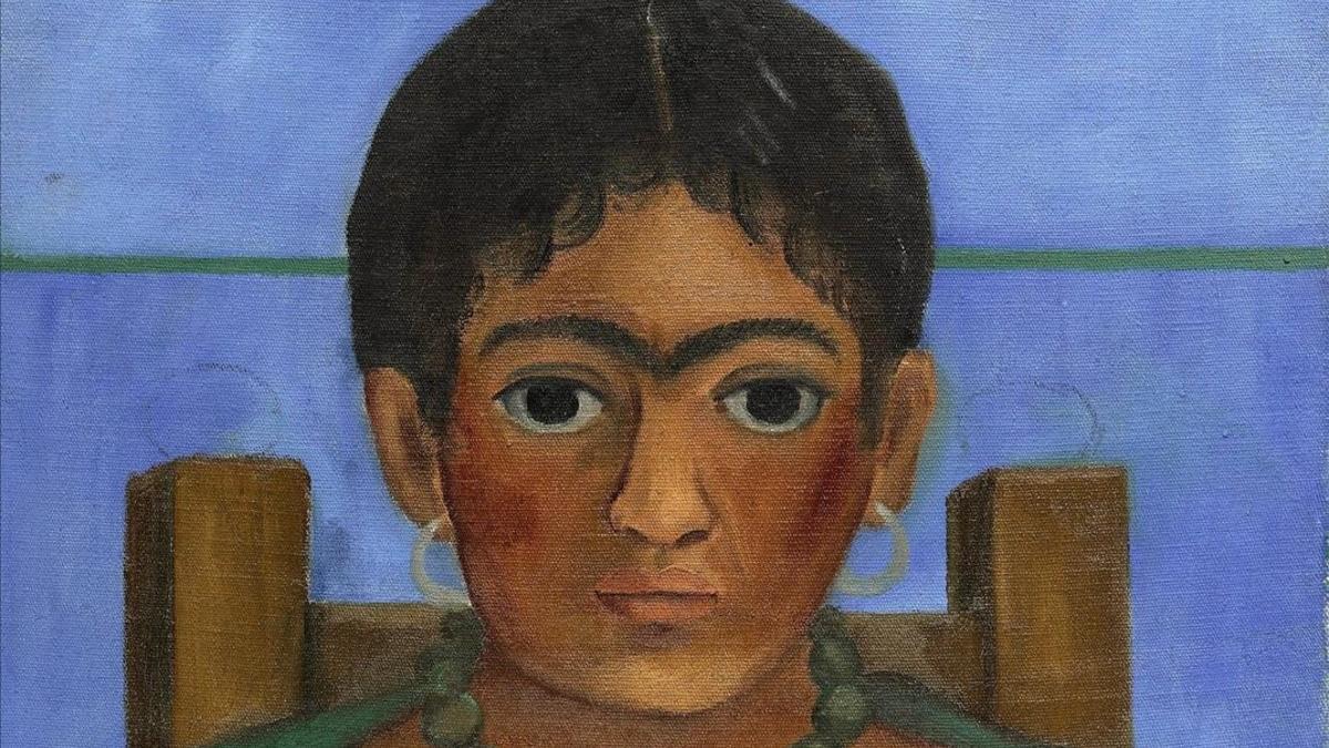 Detalle de 'Niña con collar', de Frida Kahlo, subastada por 1,7 millones de euros.