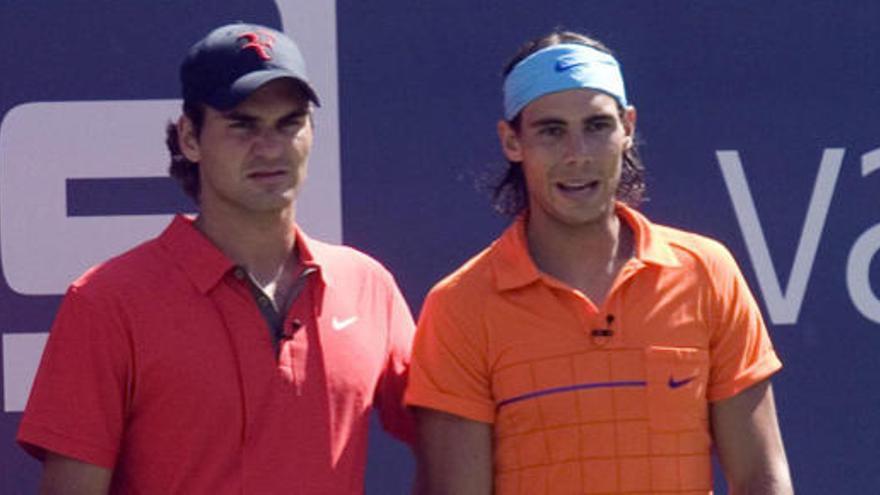 Imagen de archivo de Rafa Nadal y Roger Federer.