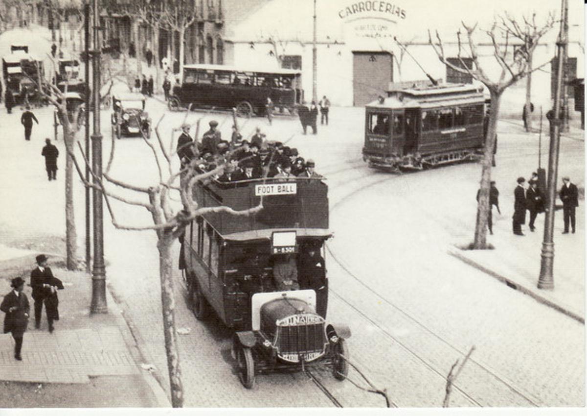 Carrer de Provença amb Aribau, el 1924.