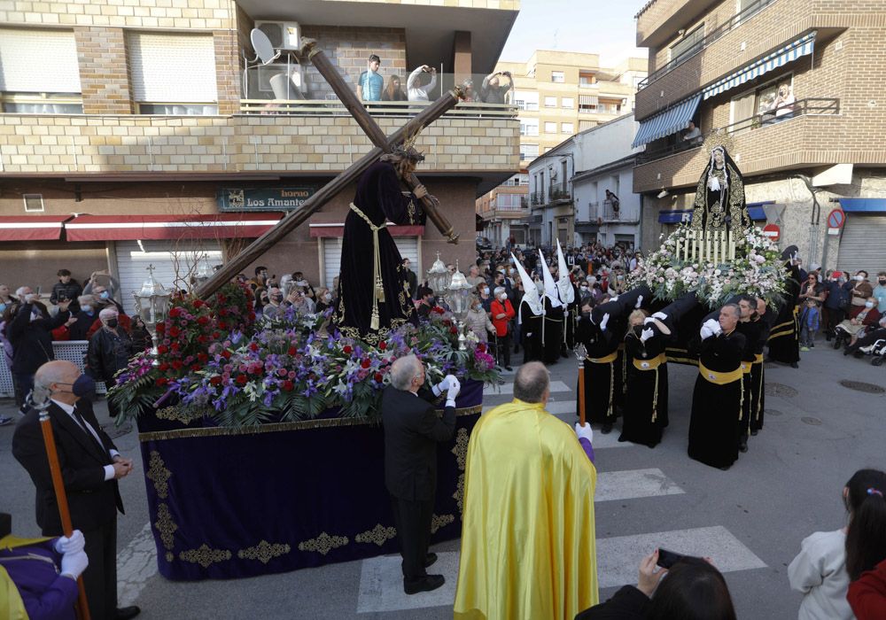 Procesión del Encuentro en el Port de Sagunt.