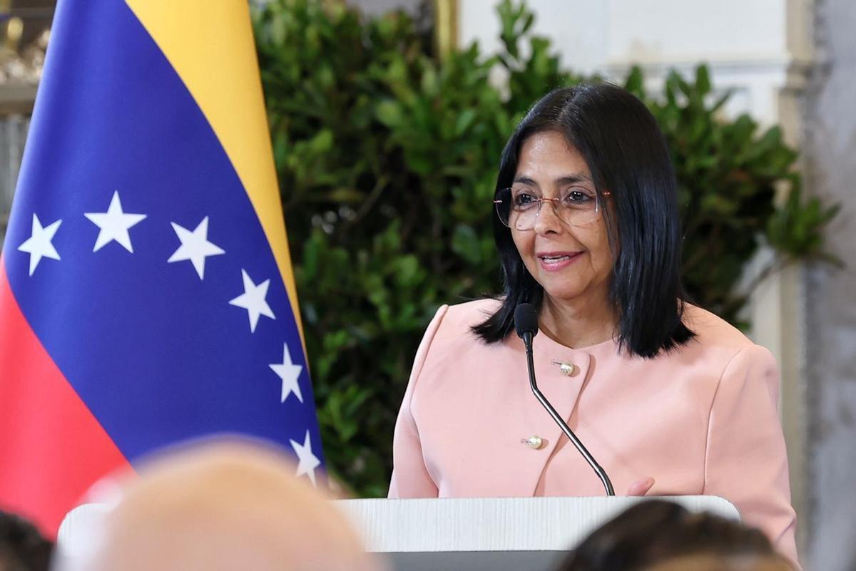 La presidenta interina de Venezuela, Delcy Rodríguez.