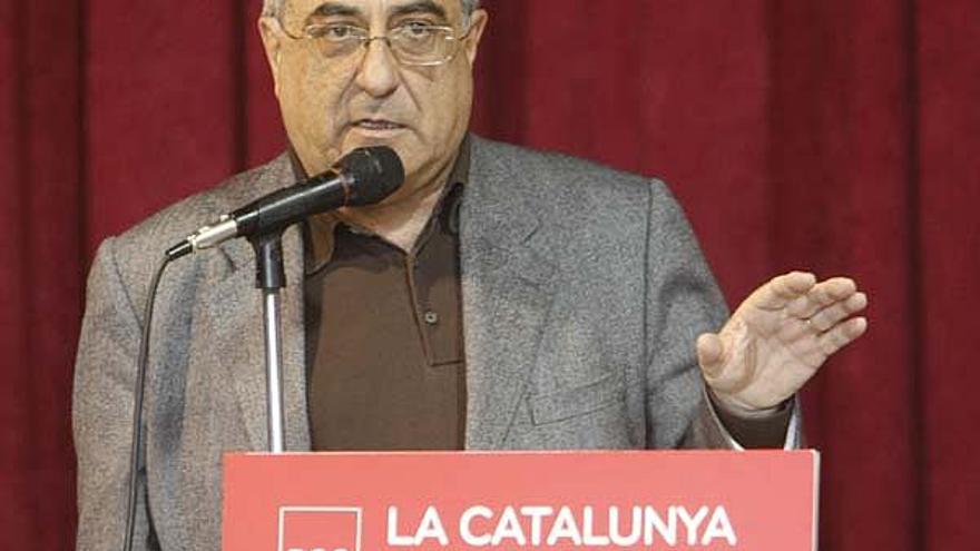 Joaquim Nadal durant l&#039;acte celebrat a Sant Julià de Ramis.