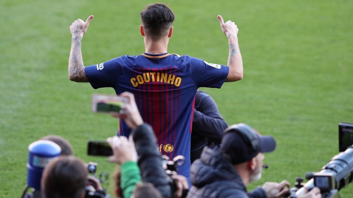 Philippe Coutinho, aún no tiene dorsal en el Barça.