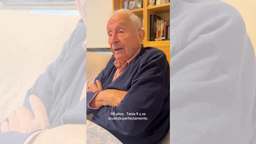 Ramón, un anciano gallego de 98 años, recita de memoria el '11' del Celta de 1936