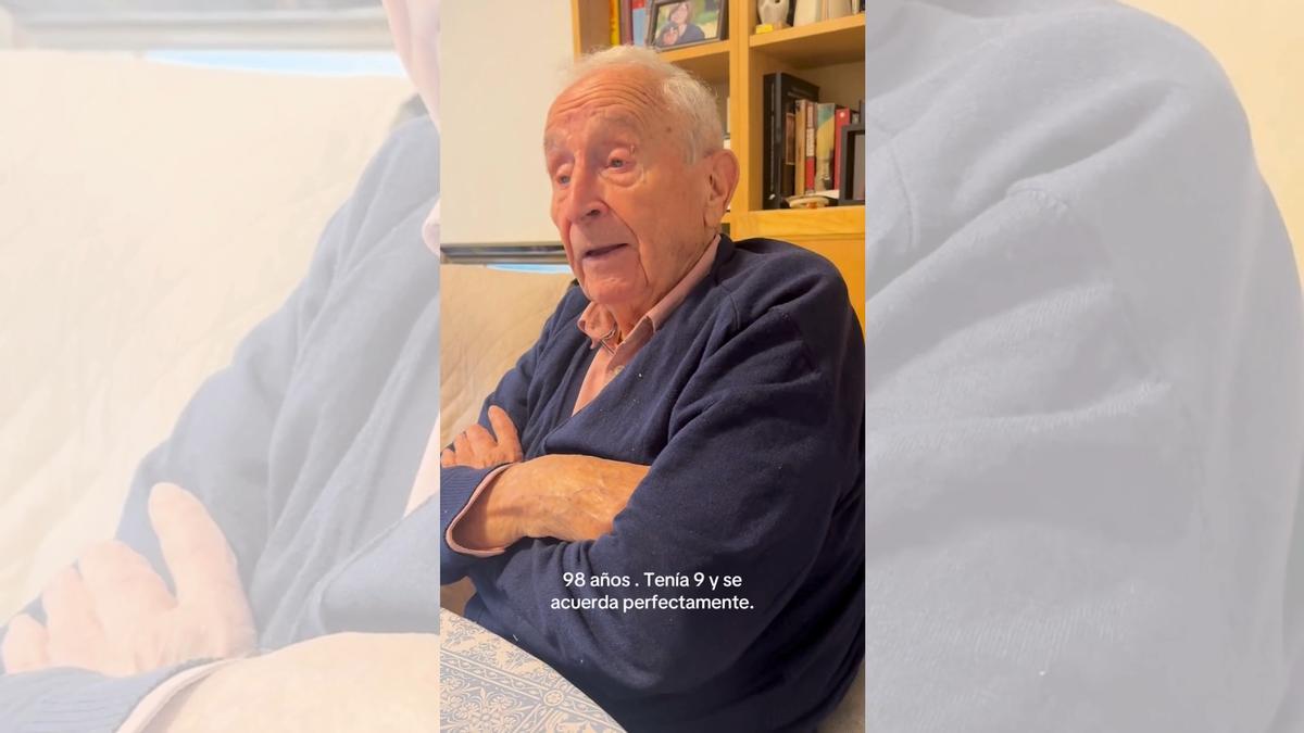 Ramón, un anciano gallego de 98 años, recita de memoria el '11' del Celta de 1936