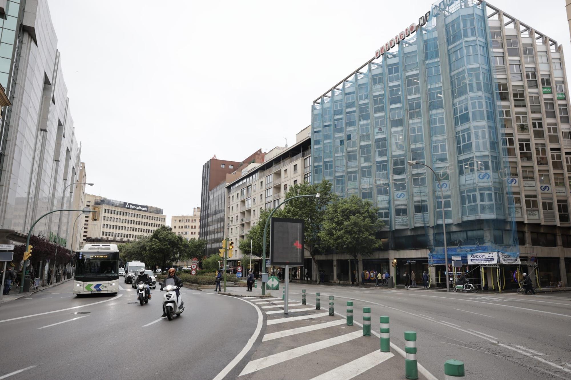 Caos de tráfico en Palma por las tormentas