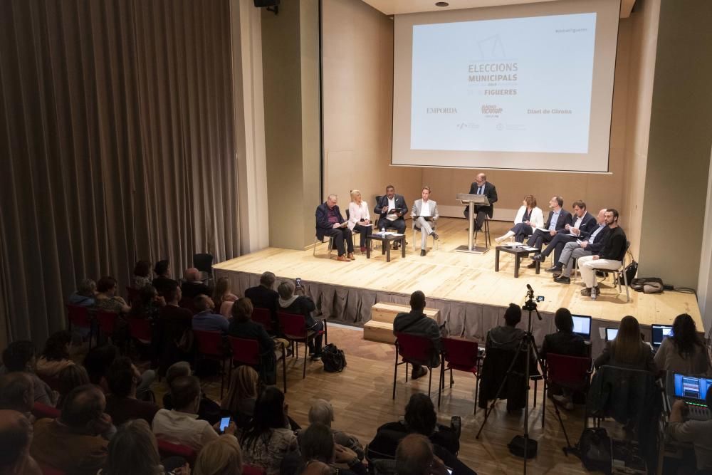 El debat electoral de Figueres en imatges