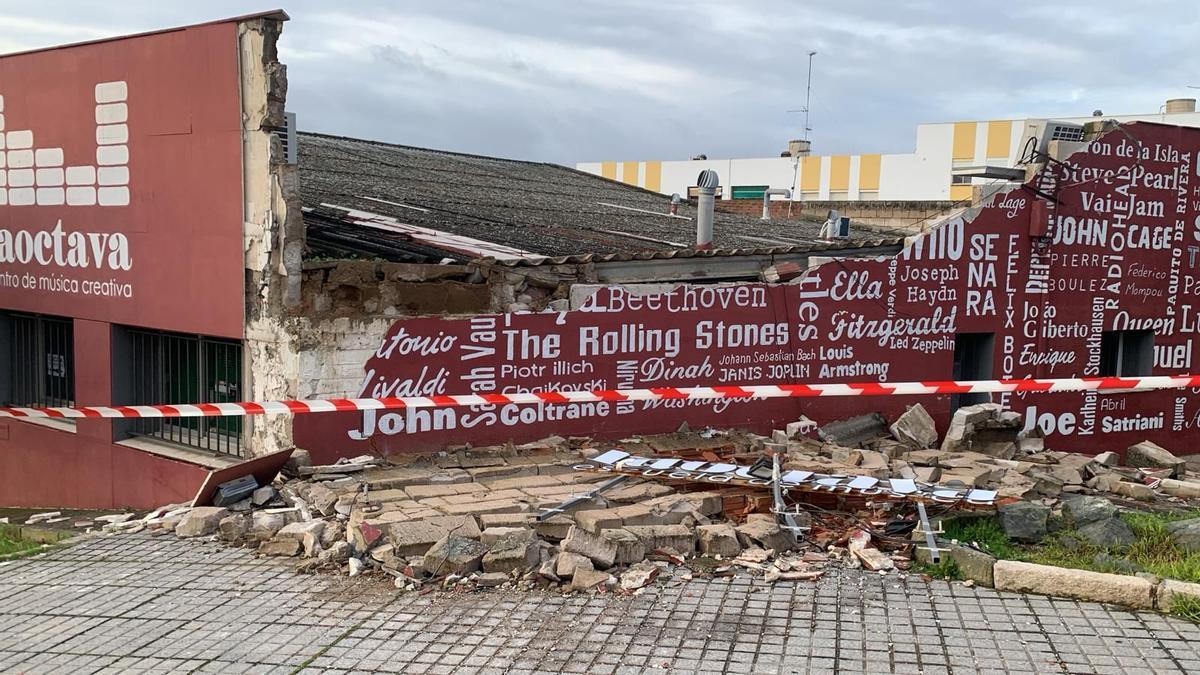 Daños causados por el vendaval.