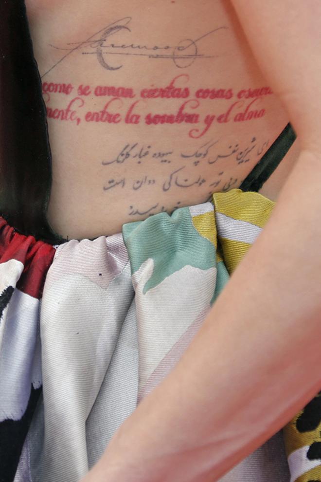 Tatuaje en honor a su exmarido