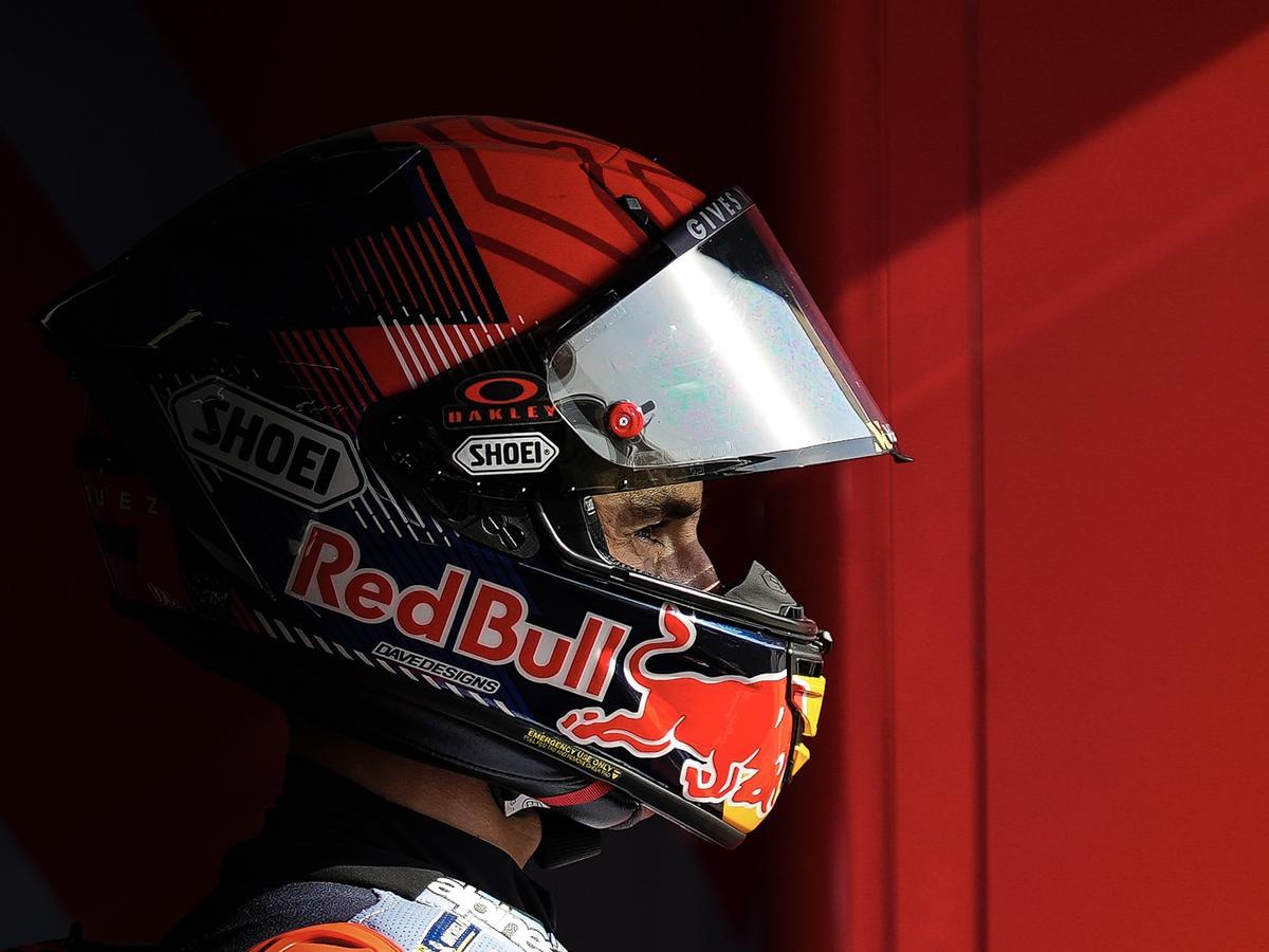 Marc Márquez (Ducati), en la parrilla de Catar.