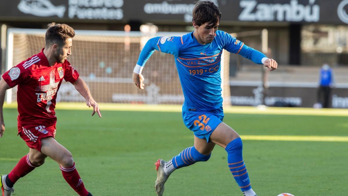 Jesús Vázquez, en un partido con el Valencia