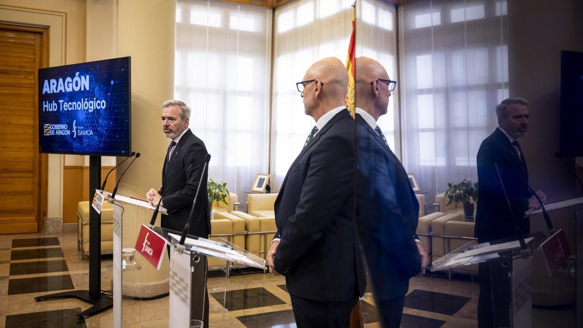 74Samca presentó su inversión para construir un campus de datos en Aragón en abril de 2025 en el Pignatelli.