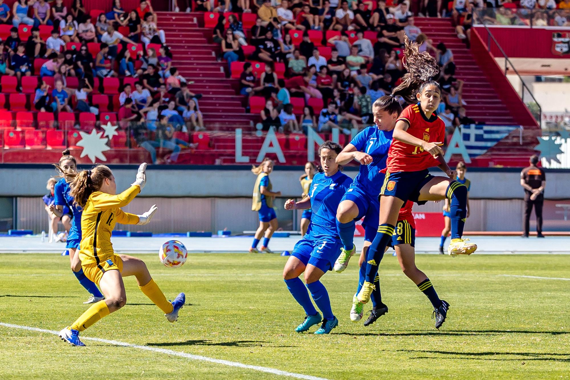 España sub 17 golea a Grecia en La Nucía. Torneo UEFA clasificatorio Eurocopa 2023