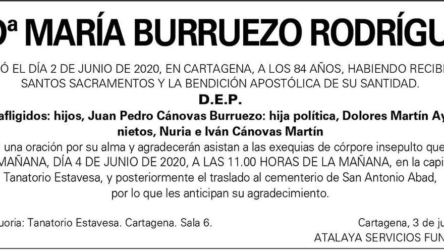 Dª María Burruezo Rodríguez