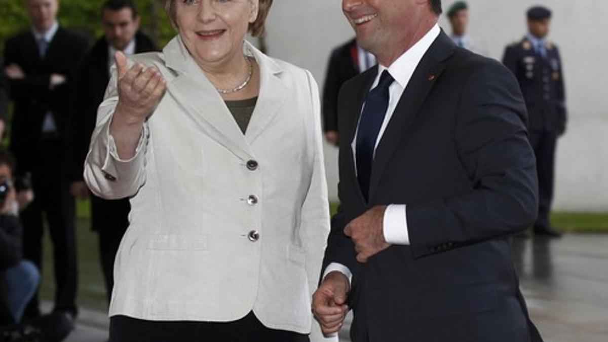 Hollande y Merkel.
