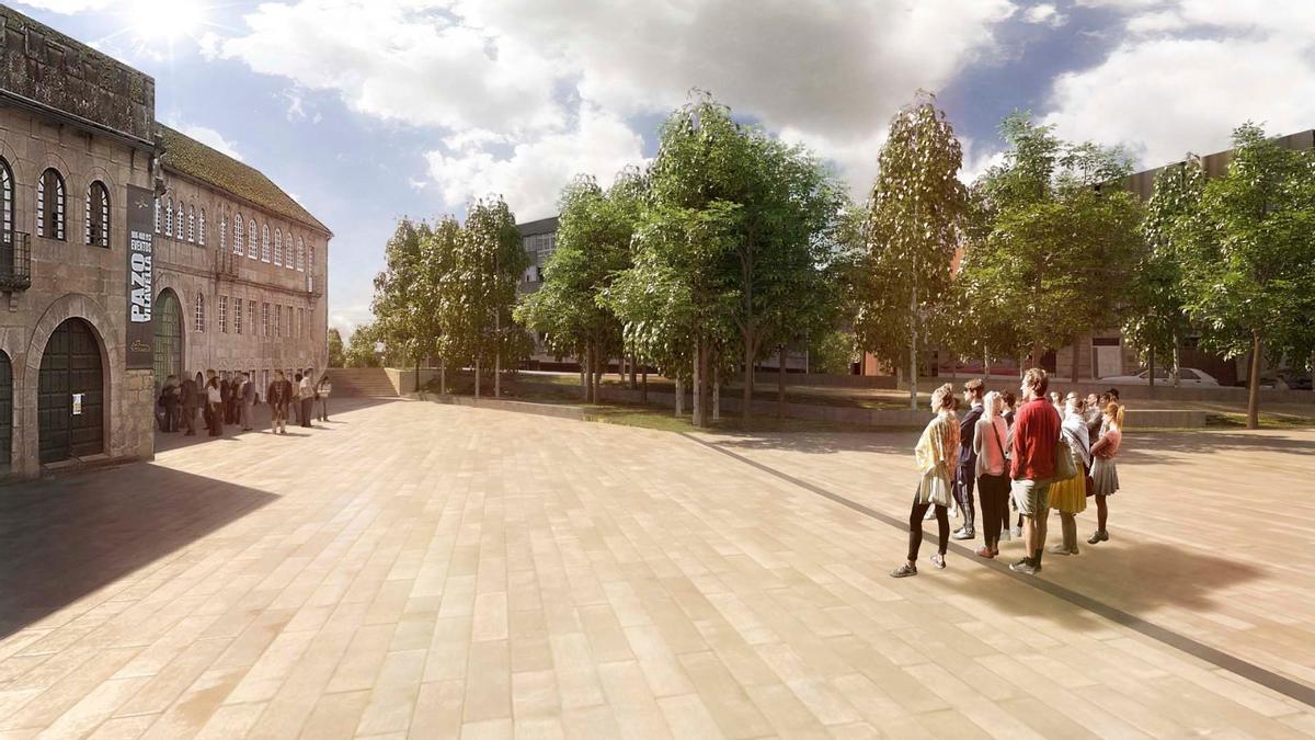 Infografía de la futura plaza junto al Convento de Vilavella. / FdV