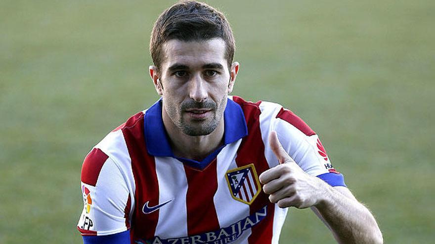 Cani, en su presentación con el Atlético de Madrid.