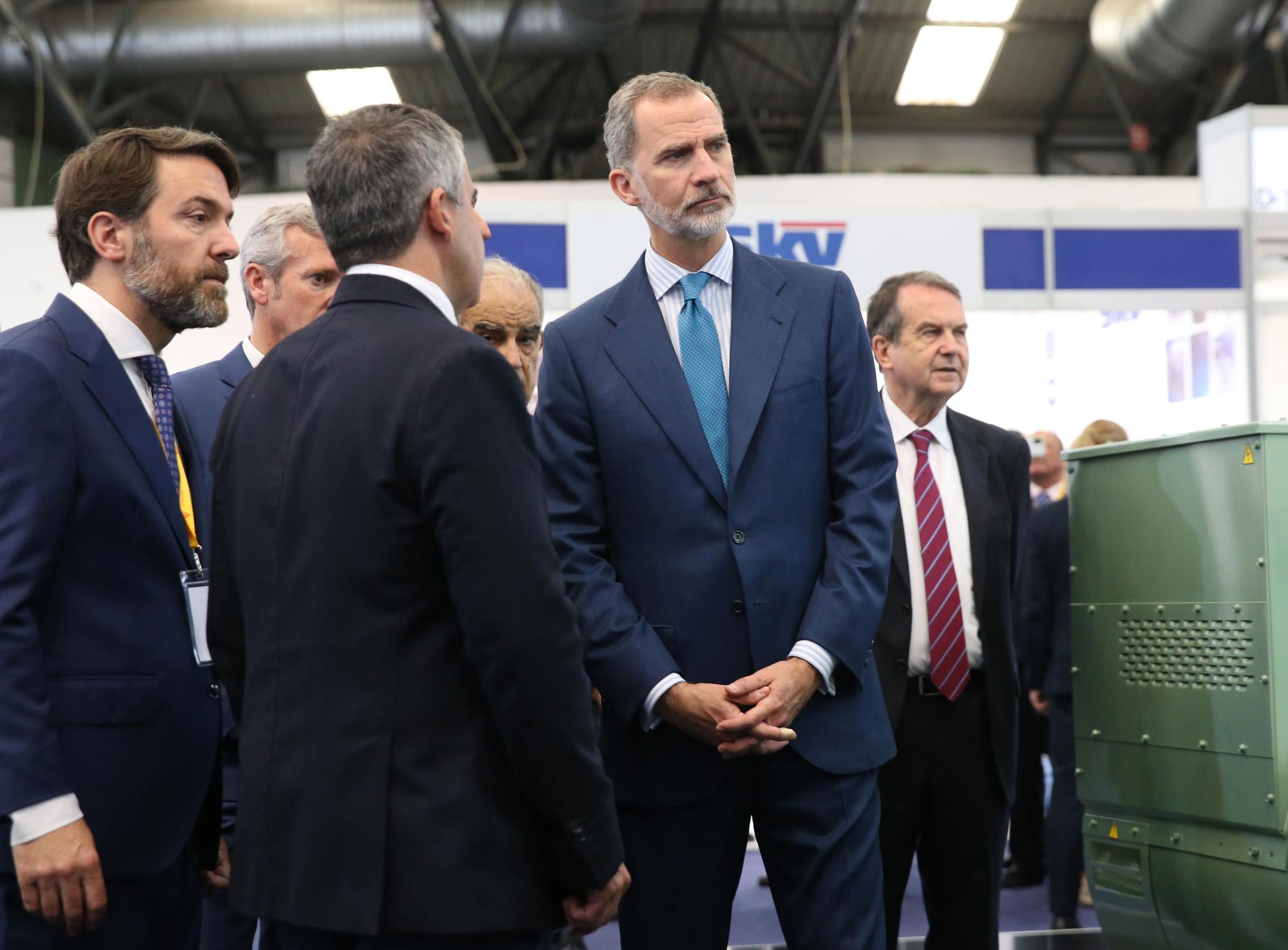 El rey Felipe VI inaugura Navalia, la gran feria del naval en Vigo